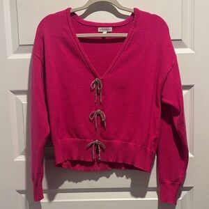 Pink bow sweater